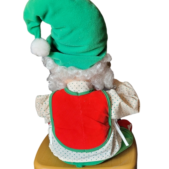 santas best Holiday Vintage Elf Animated Working On Toy Boat Poshmark